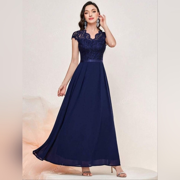 Dresses & Skirts - For sale navy blue formal dress, bridesmaid dress or prom dress